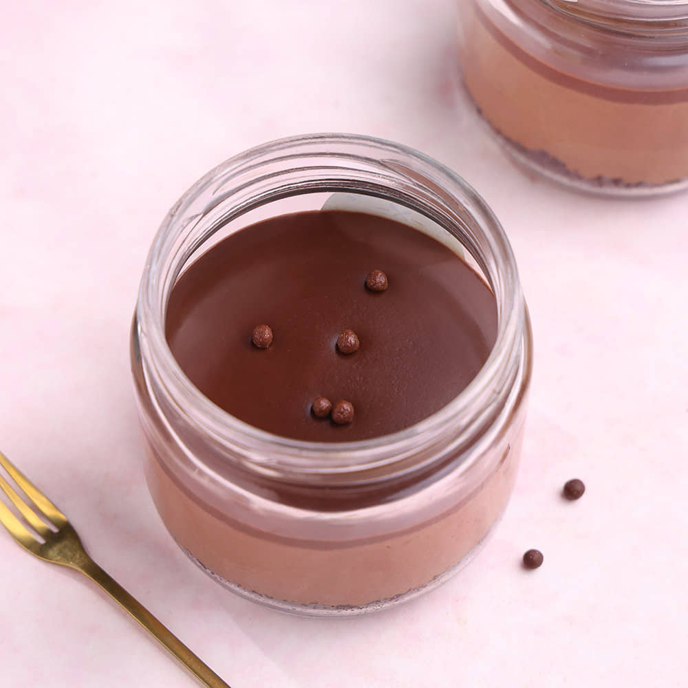 Belgian Chocolate Mousse Jar Cake