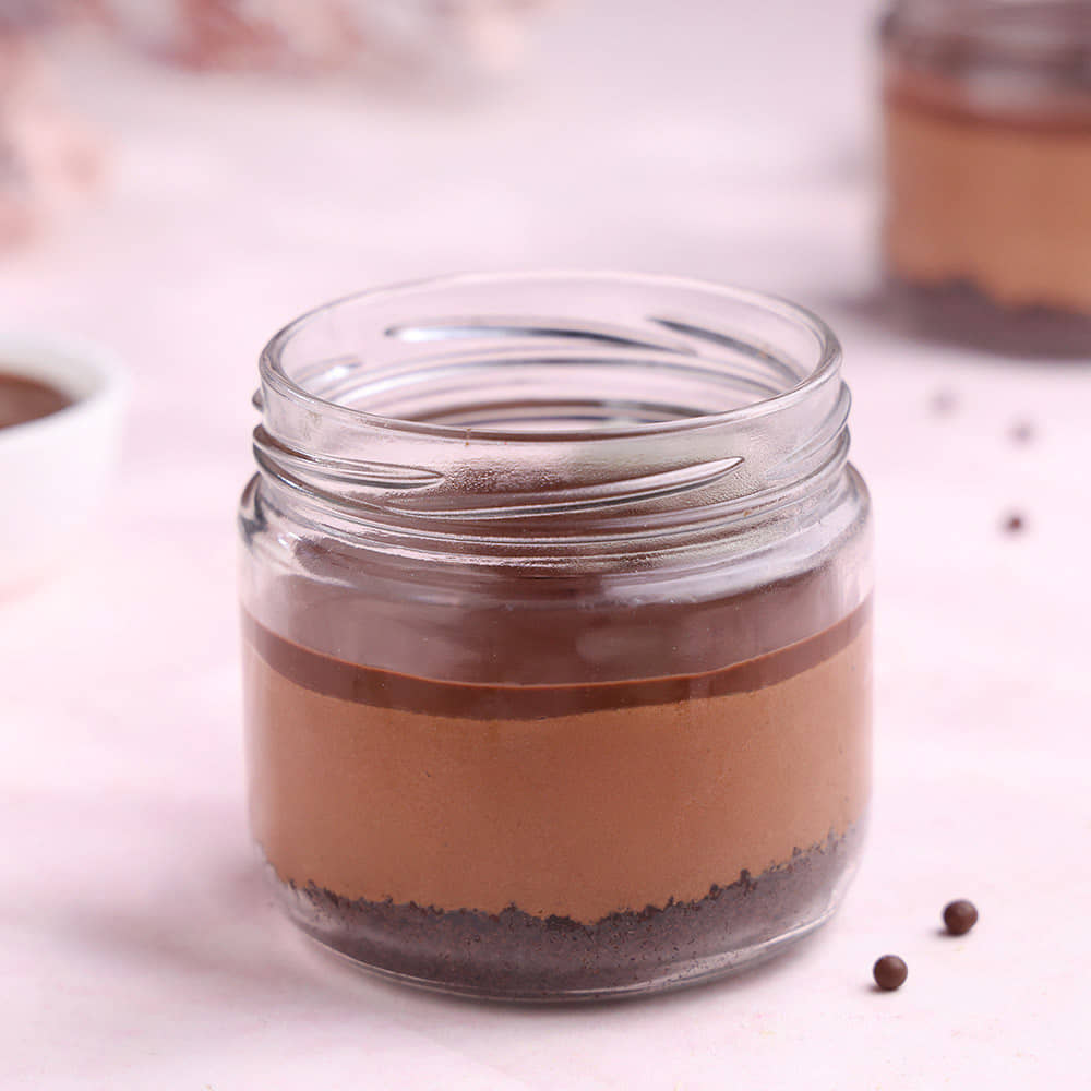 Belgian Chocolate Mousse Jar Cake