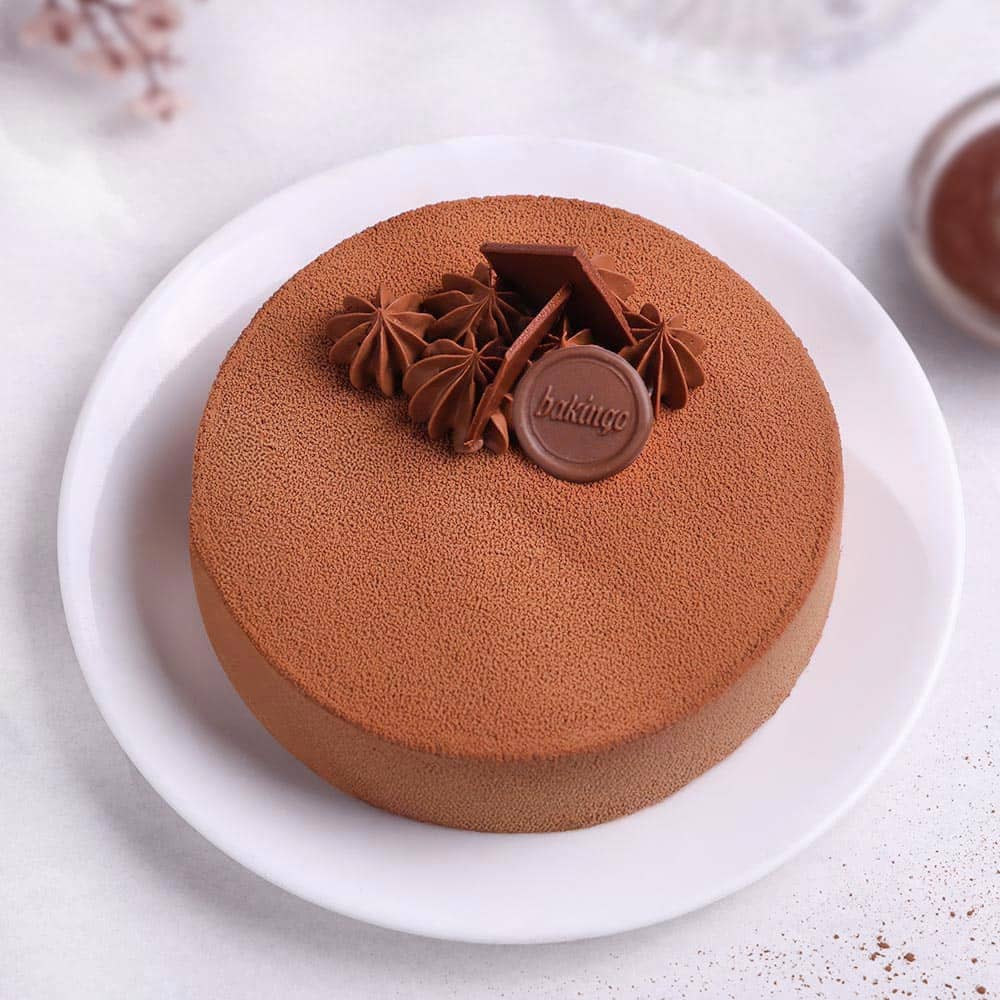 Top View Belgian Chocolate Cake