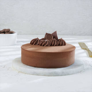 Side View Belgian Chocolate Cake