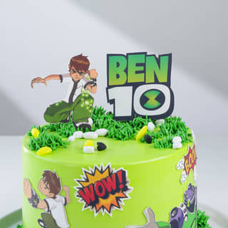 Zoomed View of Ben Ten Action Cake