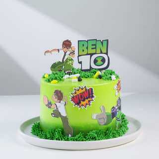 Front View of Ben Ten Action Cake