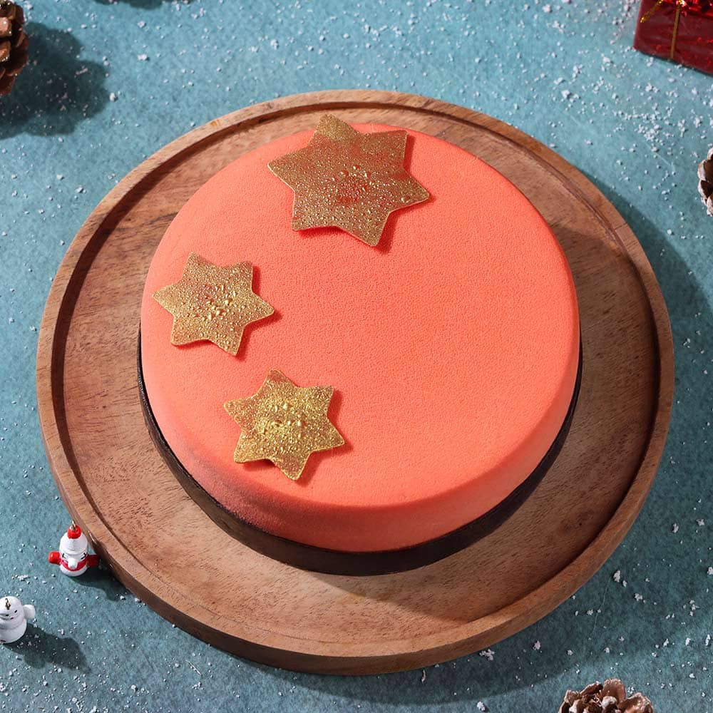 Side View of Choco Mousse Cake With New Year