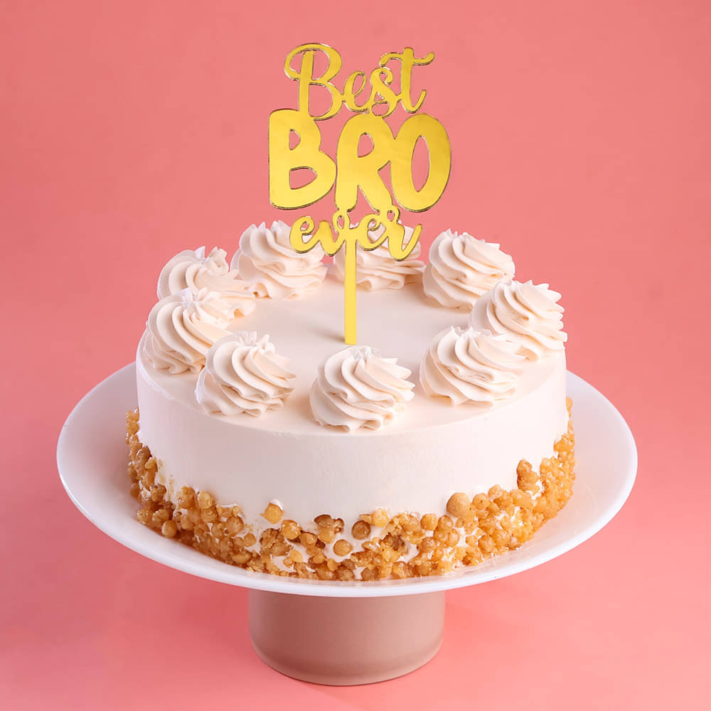 Best Bro Butterscotch Cake With Designer Rakhis