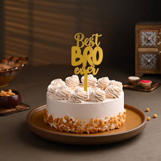 Best Bro Butterscotch Cake With Designer Rakhis