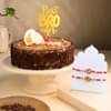 Order Butterscotch Cake With Rakhi Online