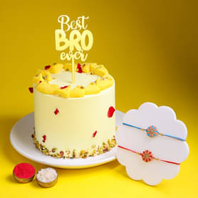 Best Bro Rasmalai Cake With Rakhi