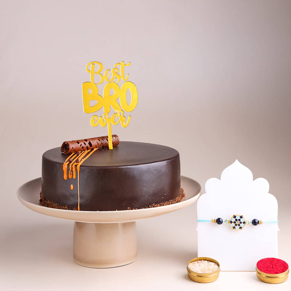 Best Bro Truffle Cake N Rakhi Set
