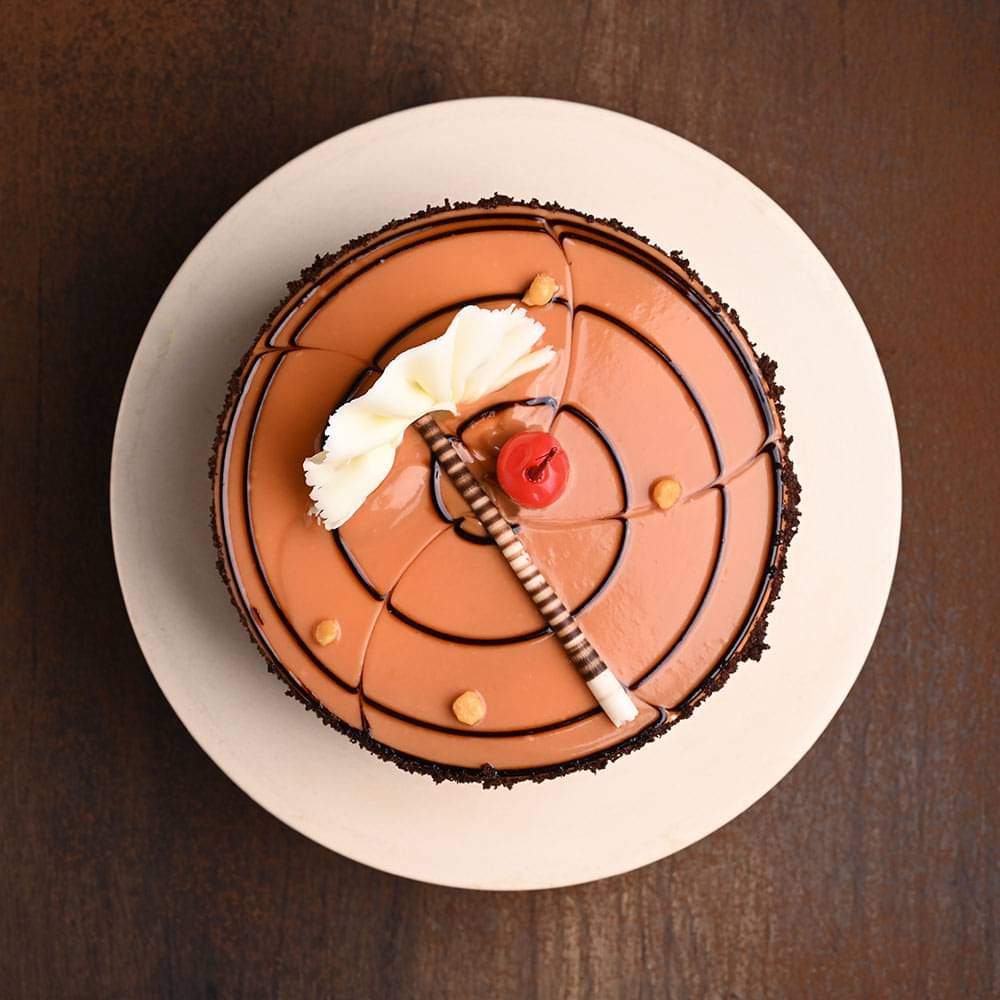 Top View of Butterscotch Cake For Fathers Day