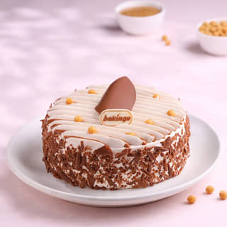 Top View of Butterscotch Cake For Fathers Day Top View of Butterscotch Cake For Fathers Day