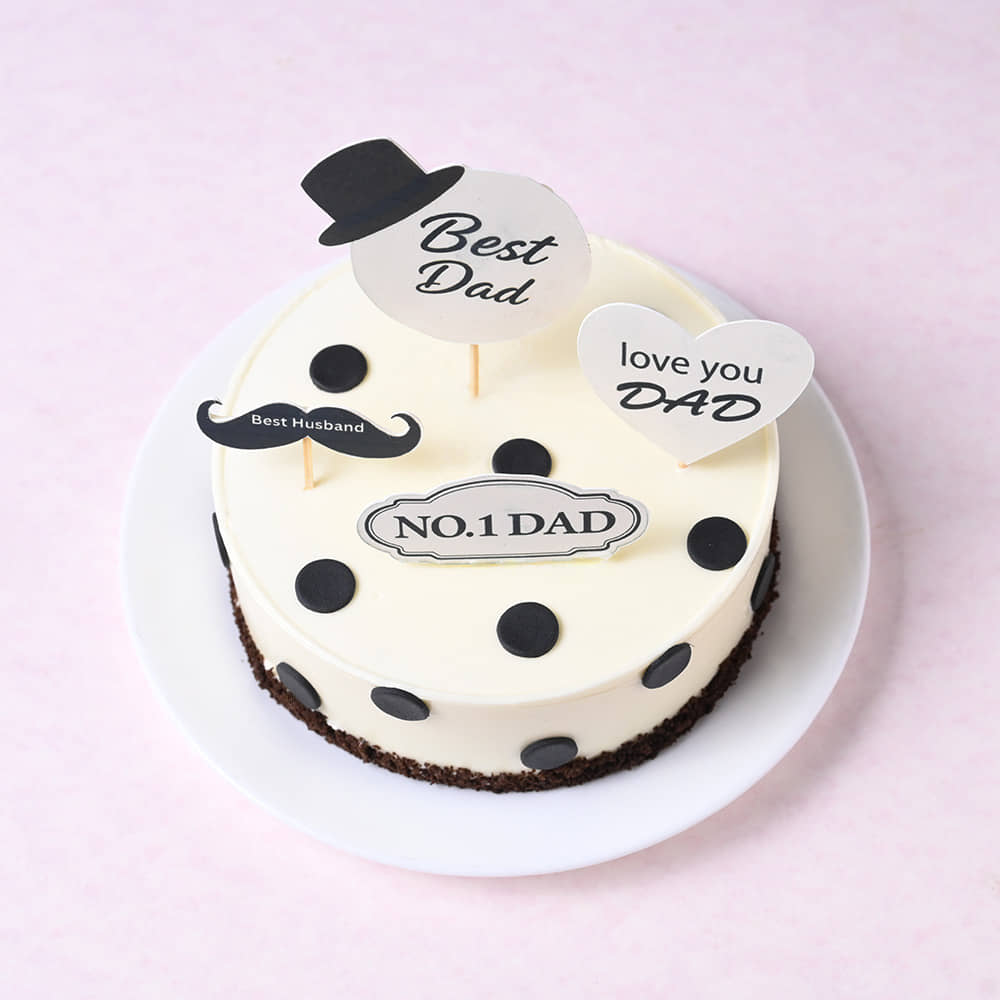 Best Dad Hat N Moustache Cake