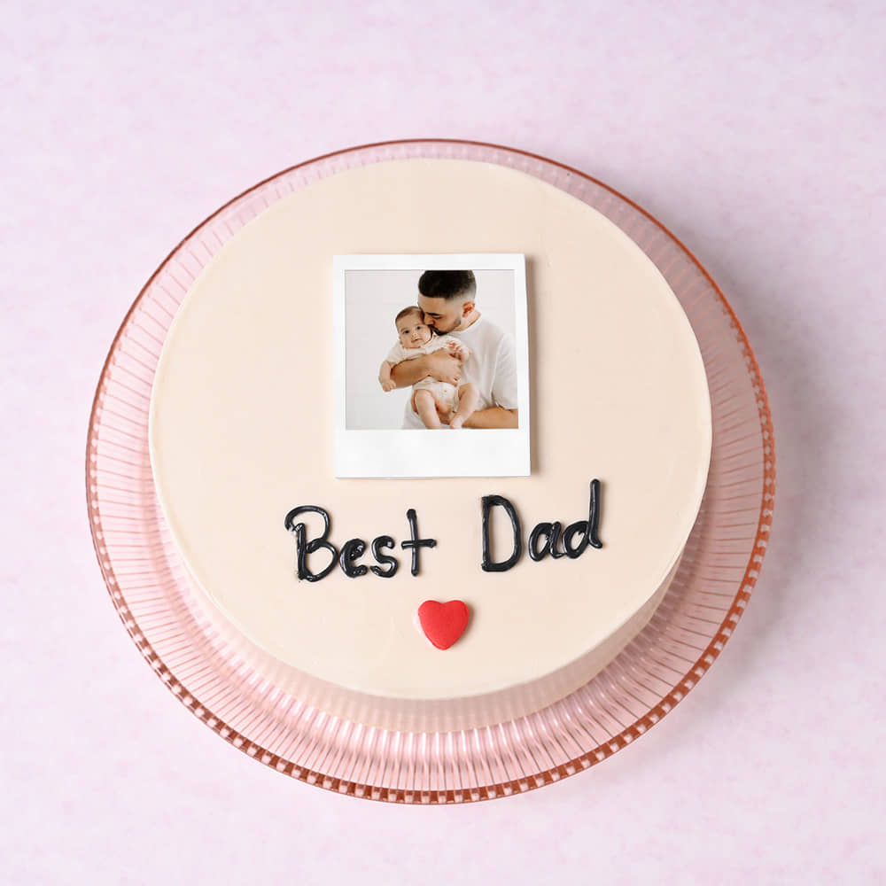 Best Dad Personalised Polaroid Cake