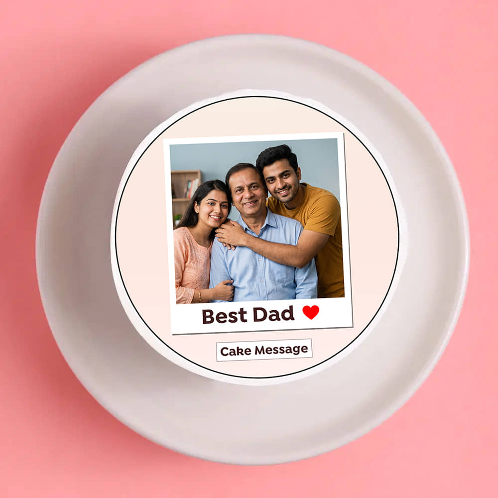 Best Dad Polaroid Bento Cake