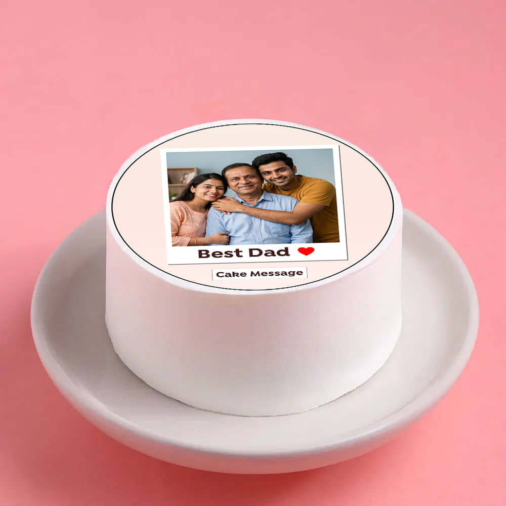 Best Dad Polaroid Bento Cake
