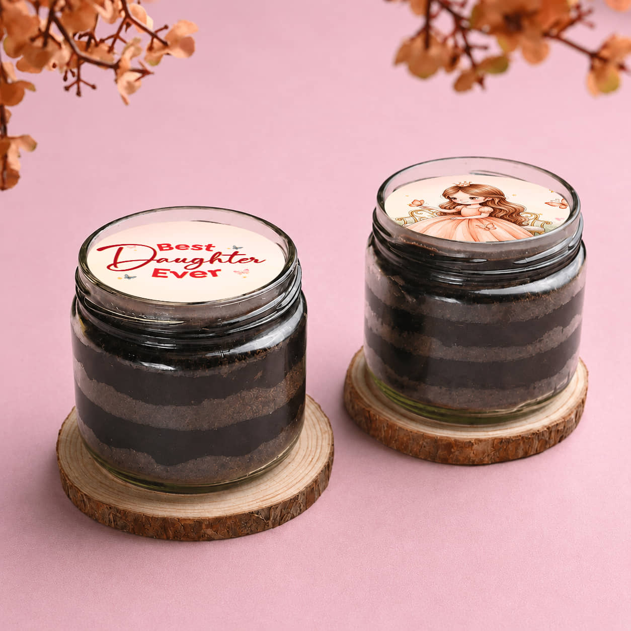 Best Daughter Ever Choco Jar Cake Duo