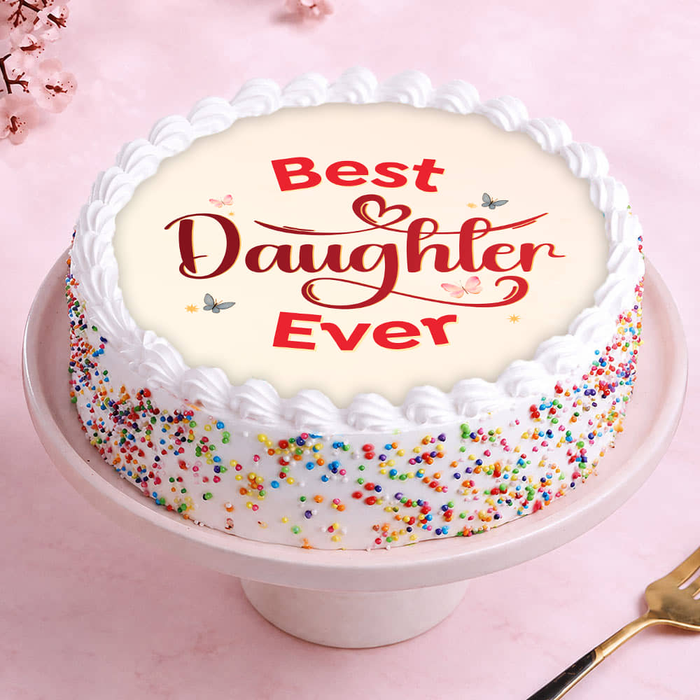 Best Daughter Ever Sprinkle Cake