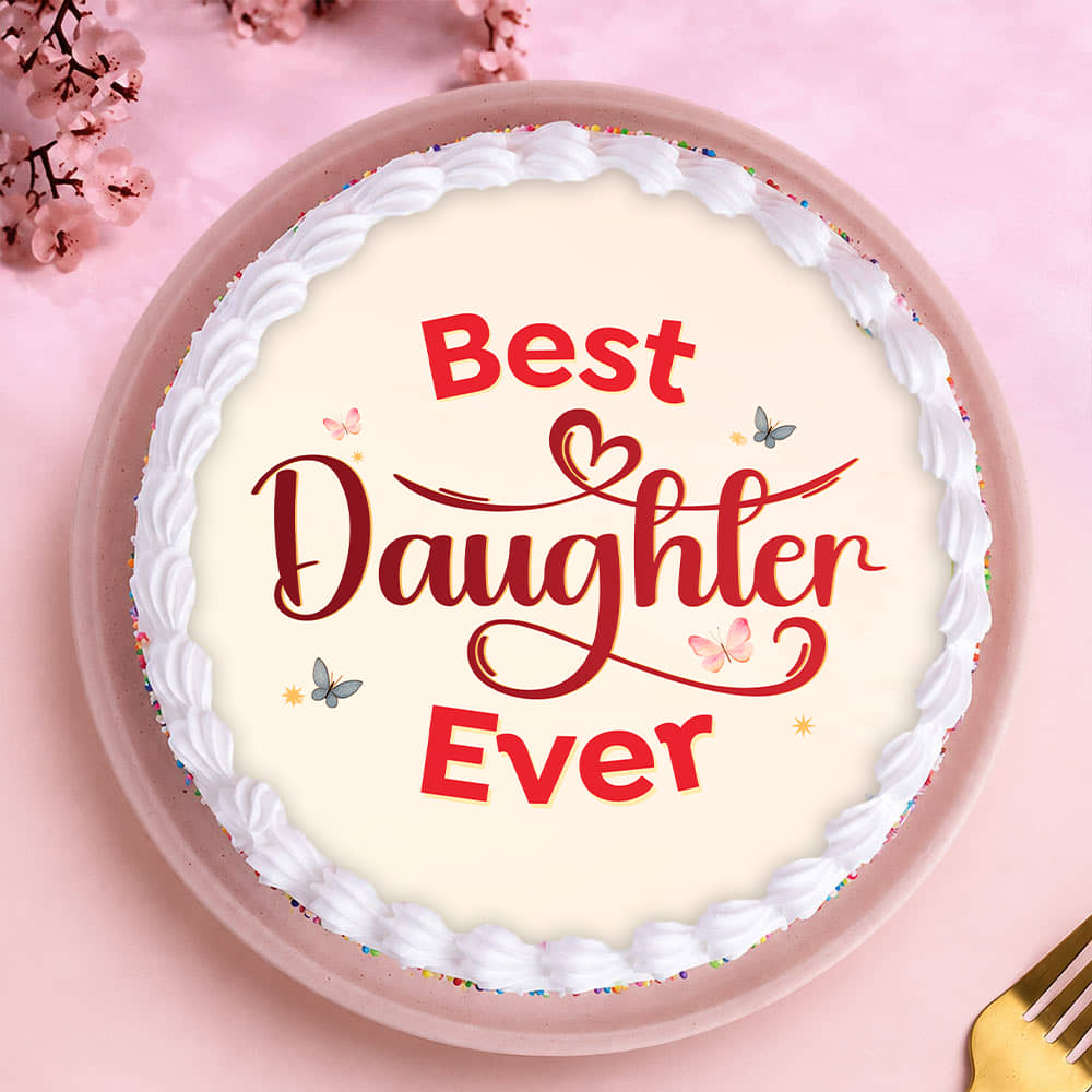 Best Daughter Ever Sprinkle Cake