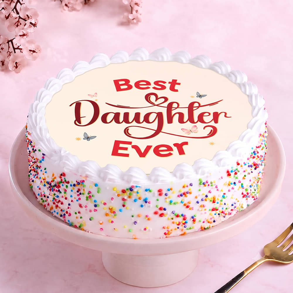 Best Daughter Ever Sprinkle Cake