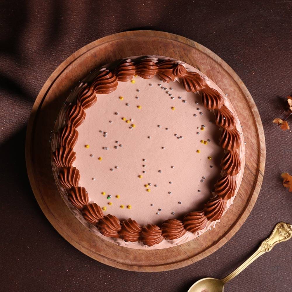 Top View Order Best Mom Chocolate Cake