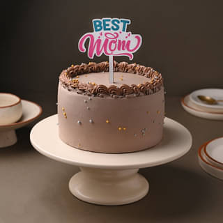 Front View Order Best Mom Chocolate Cake