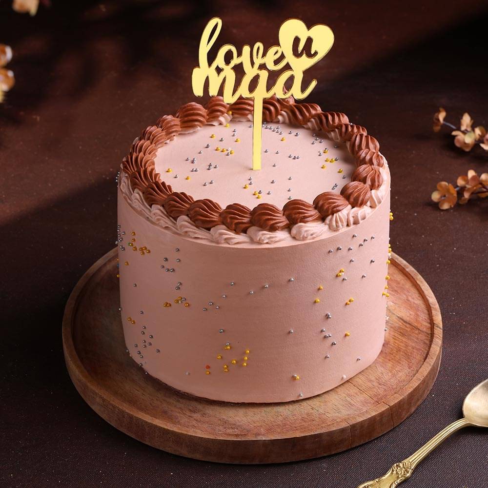 Front View Best Mom Chocolate Cake Delight