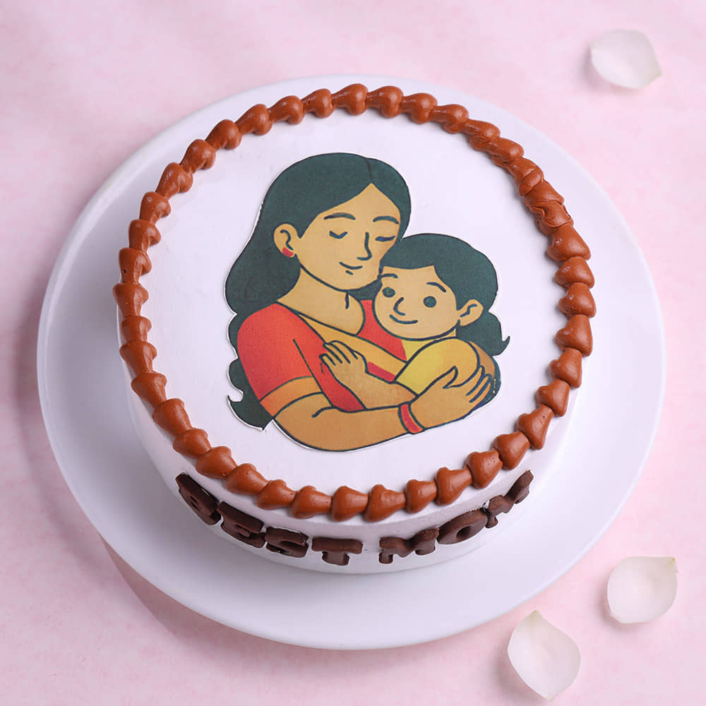 Side View of Best Mom Ever Mothers Day Cake