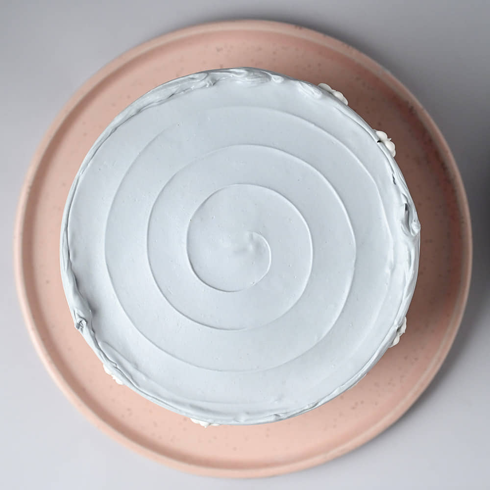 Top View of Delicious Vanilla Cake: Perfect Mother's Day Treat