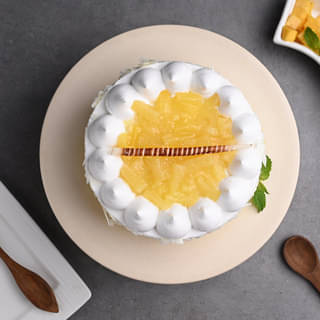 Top View Pineapple Cake for Mom