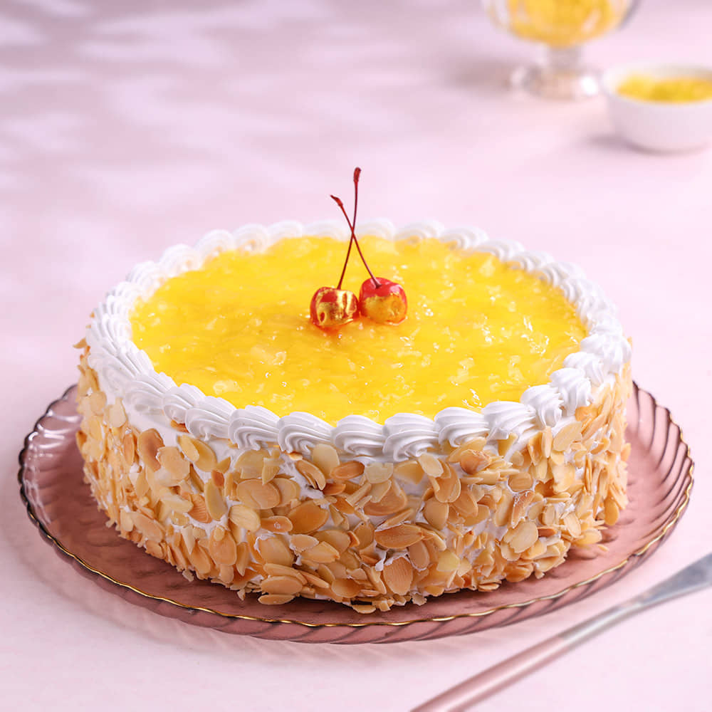 Top View Pineapple Cake for Mom