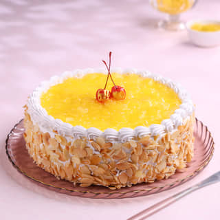 Top View Pineapple Cake for Mom