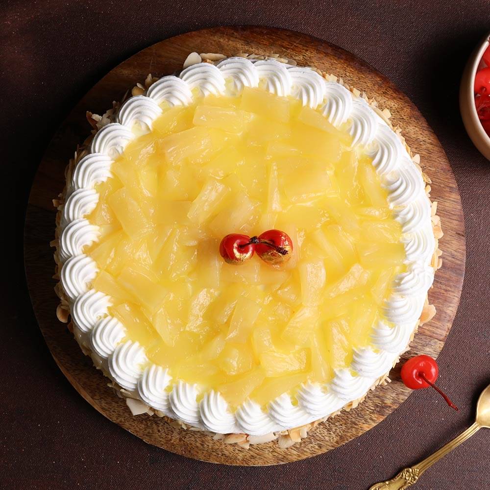 Top View Pineapple Cake for Mom