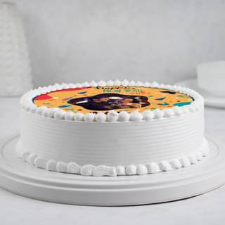 Pesonalised New Year Photo Cake
