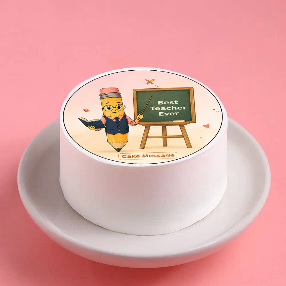 Best Teacher Doodle Bento Cake