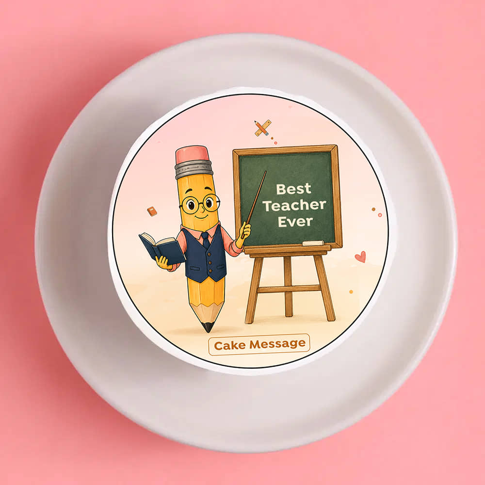 Best Teacher Doodle Bento Cake