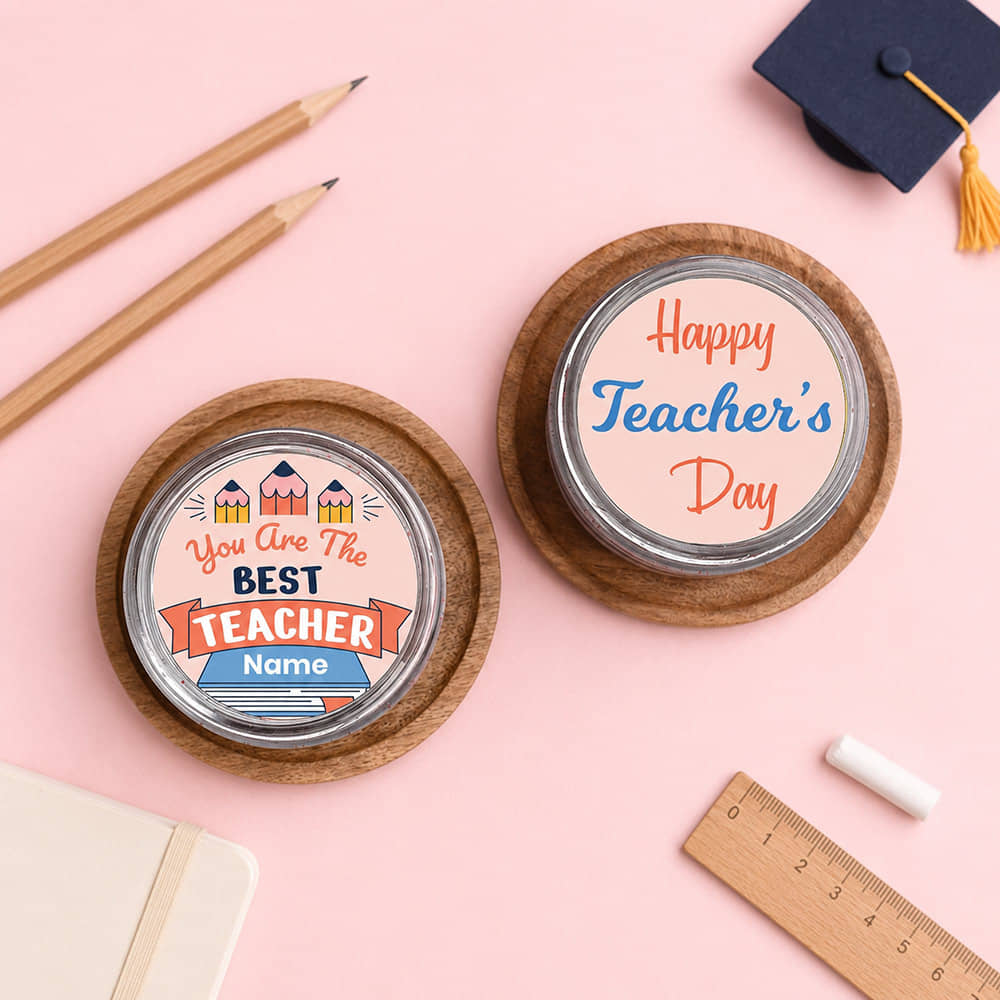 Side View of Teacher Red Velvet Jar Cakes