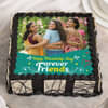 Customisable Friendship Day Round Photo Cake