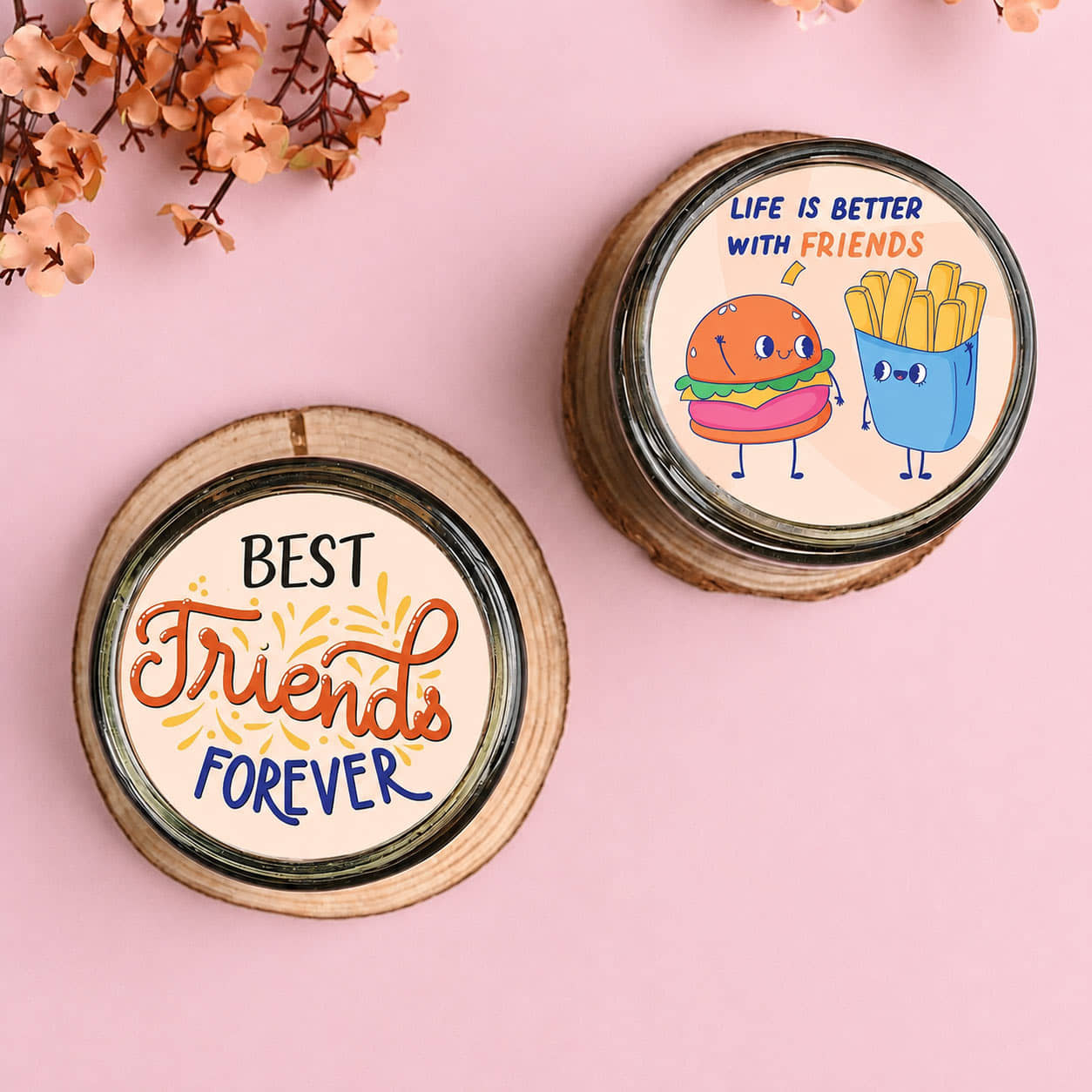 Side View of Together Friendship Day Jar Cake Side View of Together Friendship Day Jar Cake