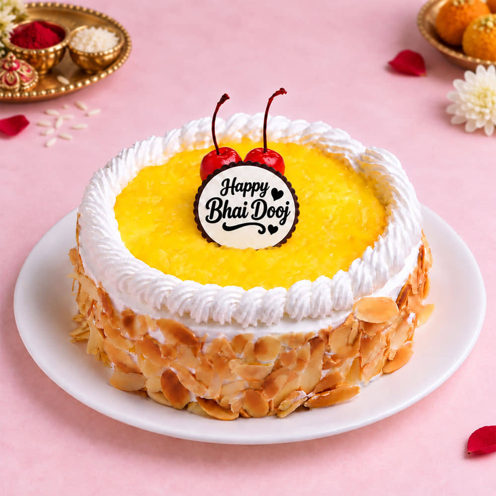Bhai Dooj Pineapple Cake