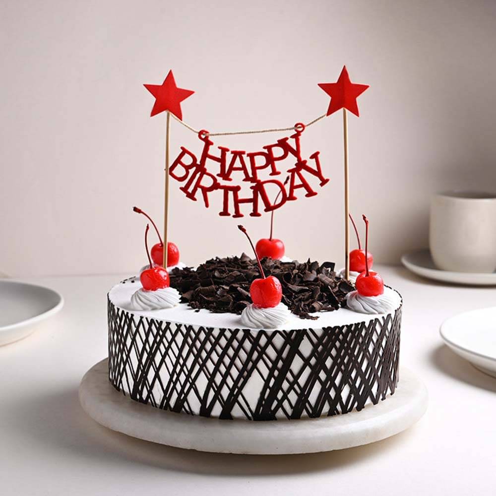 Front View of Classic Black Forest Cake