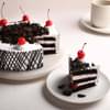 Slice View of Star Black Forest Cake