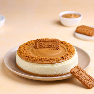 Front View of Biscoff Baked Cheesecake