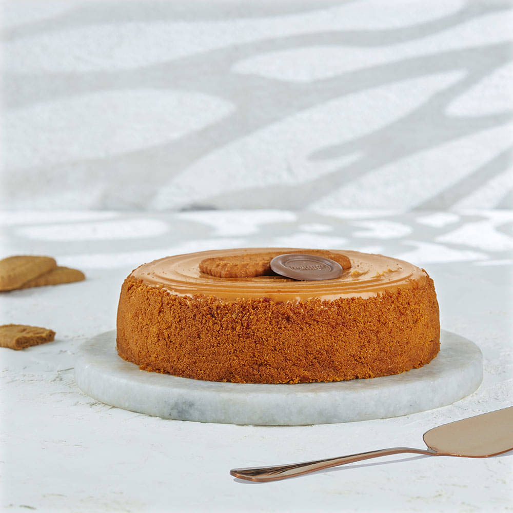 Side View of Biscoff Baked Cheesecake