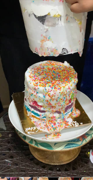 Rainbow Ganache Pull Me Up Cake