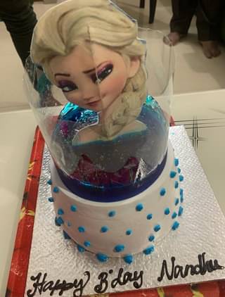 Frozen Theme Pull Me Up Chocolate Cake