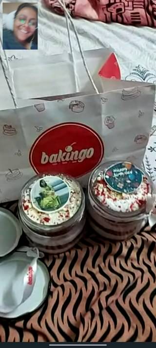 Personalised Red Velvet Jar Cakes