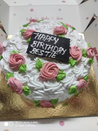 Strawberry Flower Design Cake