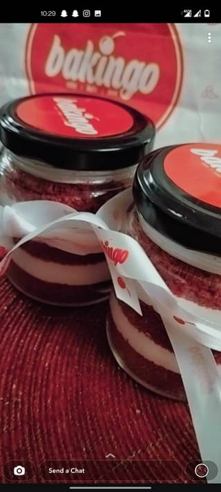 Personalised Red Velvet Jar Cakes