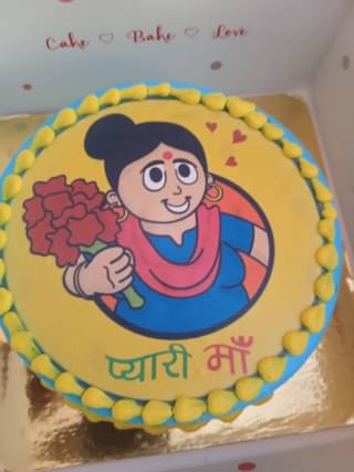 Vibrant Poster Cake for Pyaari Maa