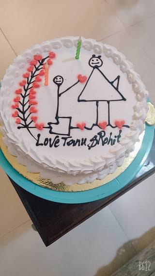 Hearty Anniversary Love Cake