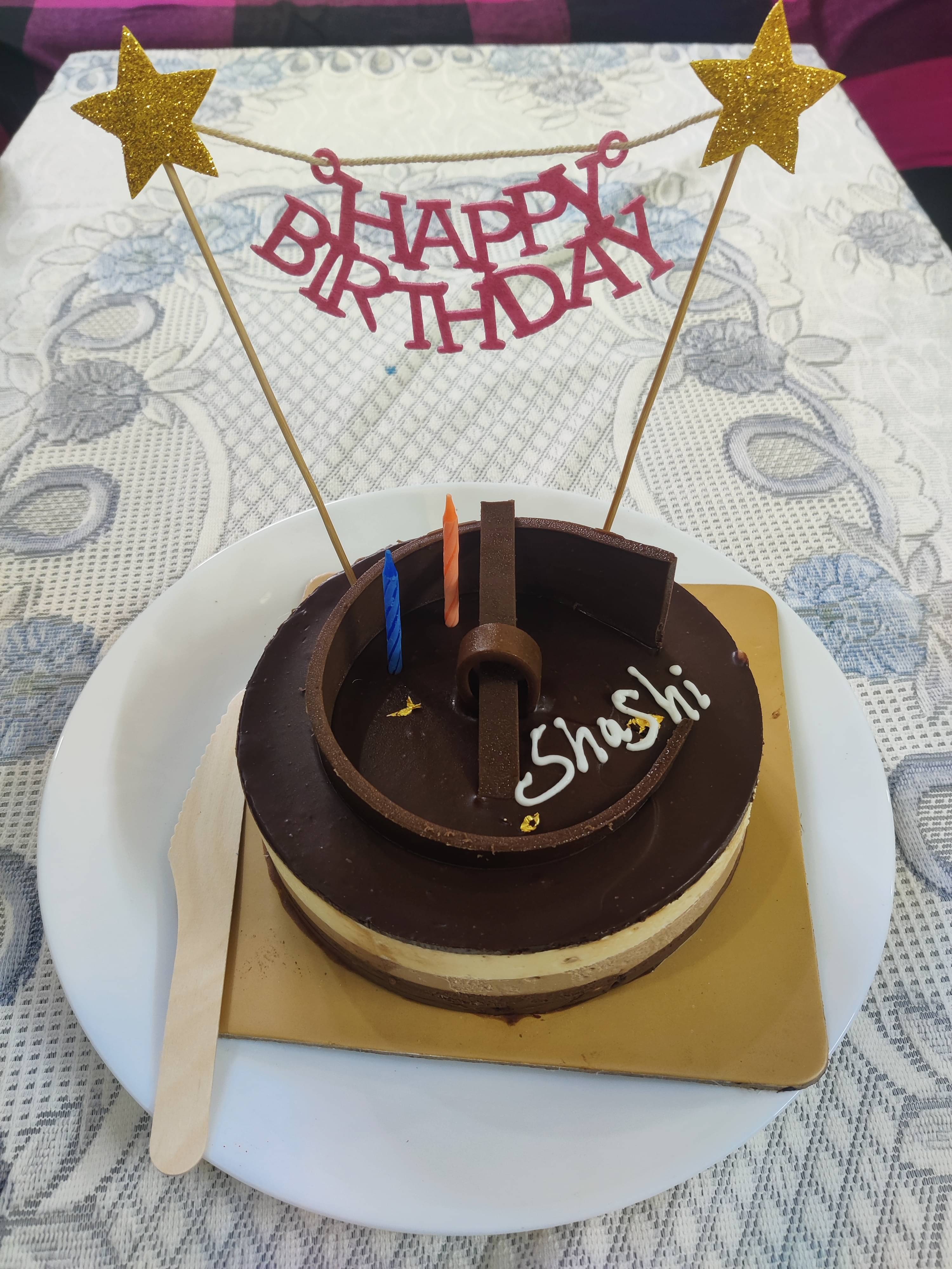 Animated Happy Birthday Cake with Name Shashi and Burning Candles —  Download on Funimada.com